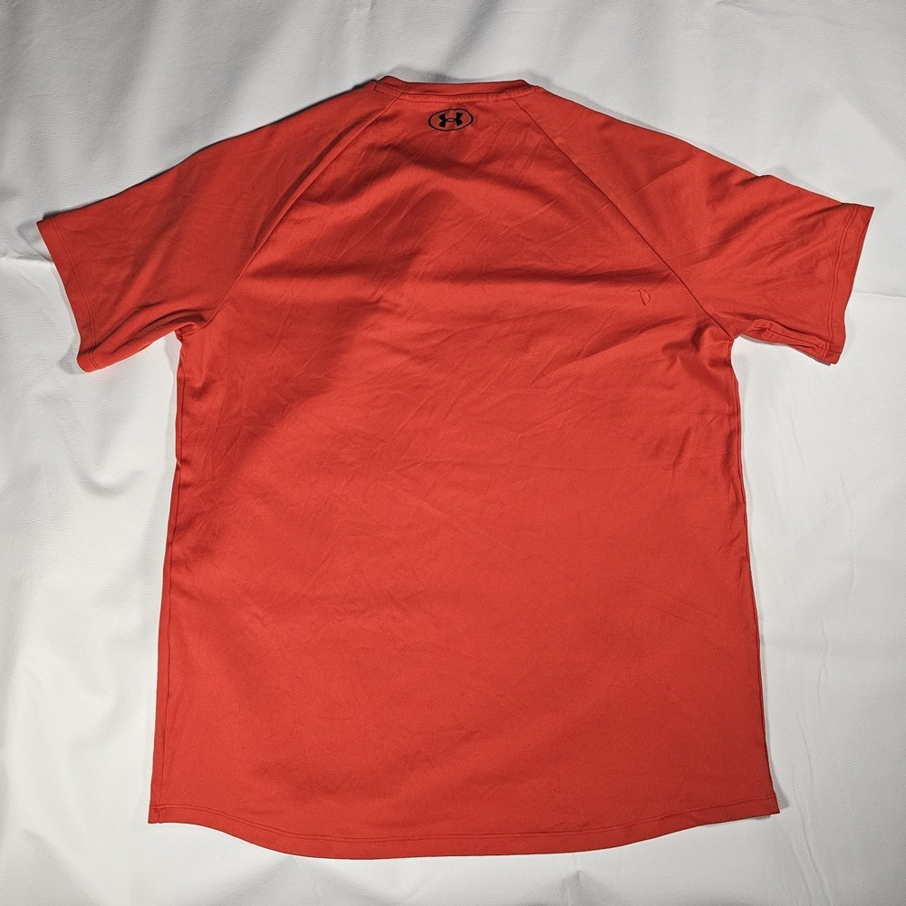 Under Armour‎ UA Logo T-Shirt Men's XL Red Loose Fit Short Sleeve Athletic Tee - Picture 5 of 12